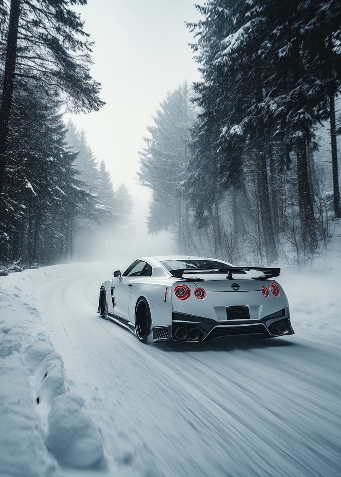Nissan GT-R in Winter Wonderland