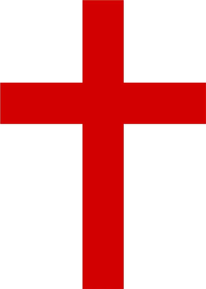 Red Cross on White Background