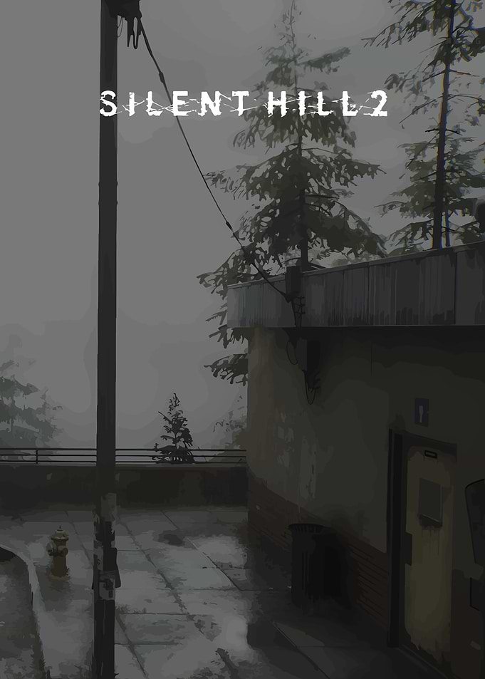 Silent Hill 2: Foggy Outdoor Scene