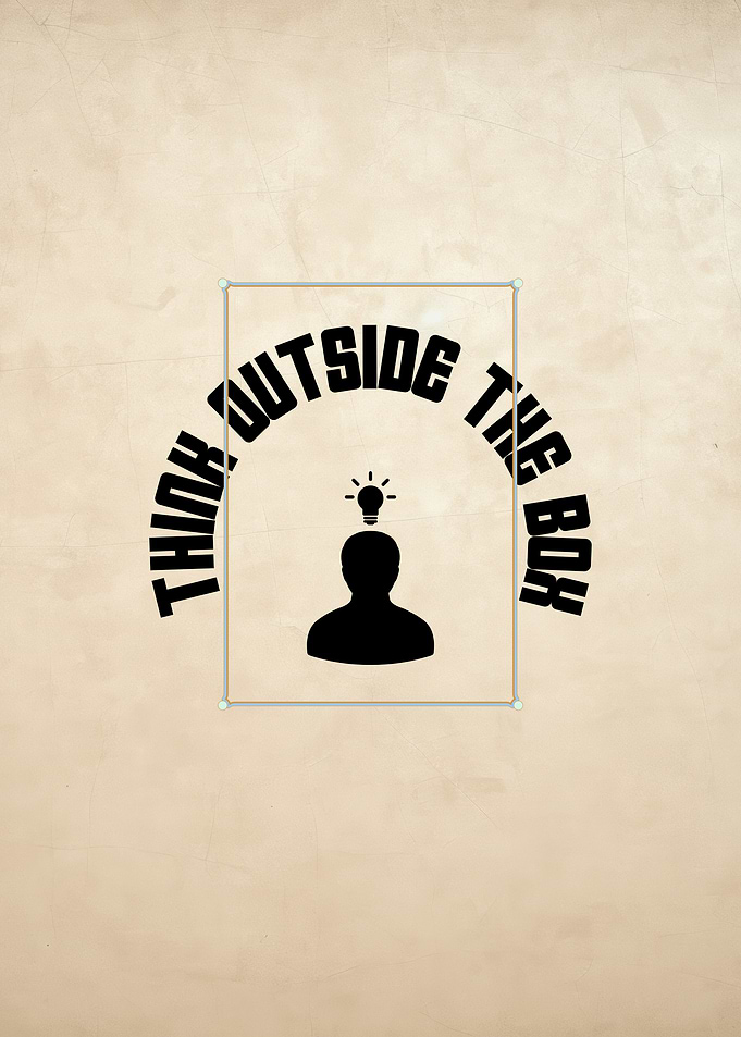 Think Outside the Box Illustration