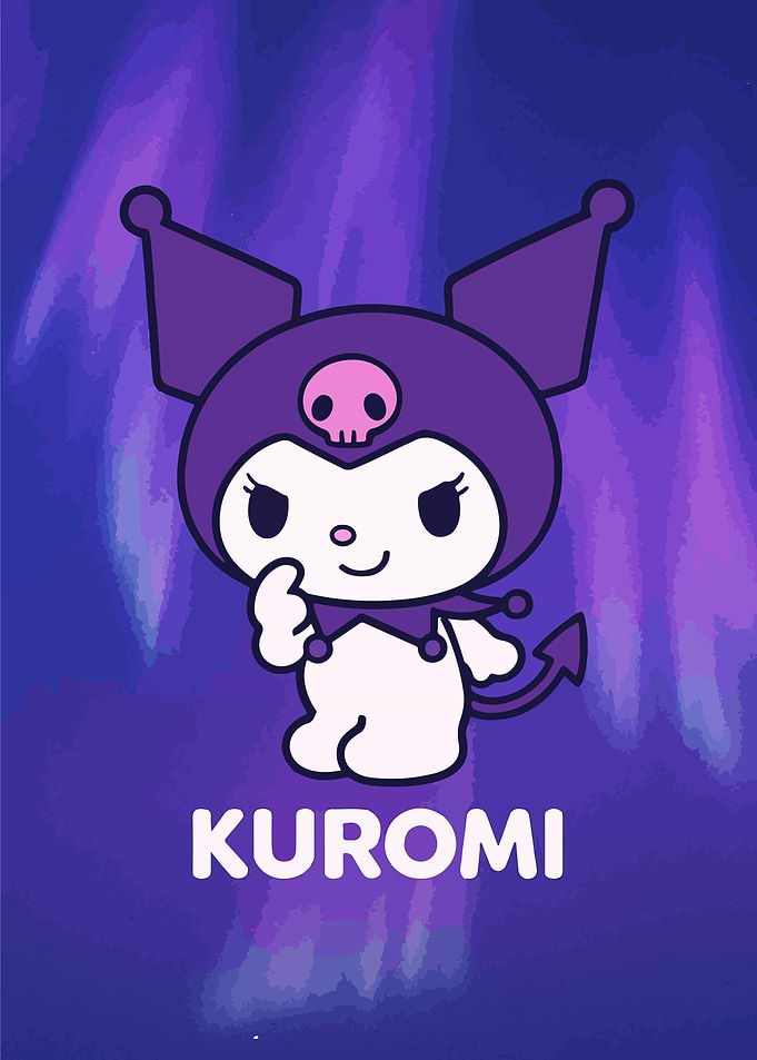 Kuromi character on purple background