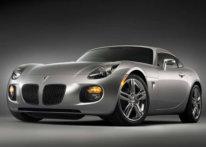 Silver Pontiac Solstice Roadster