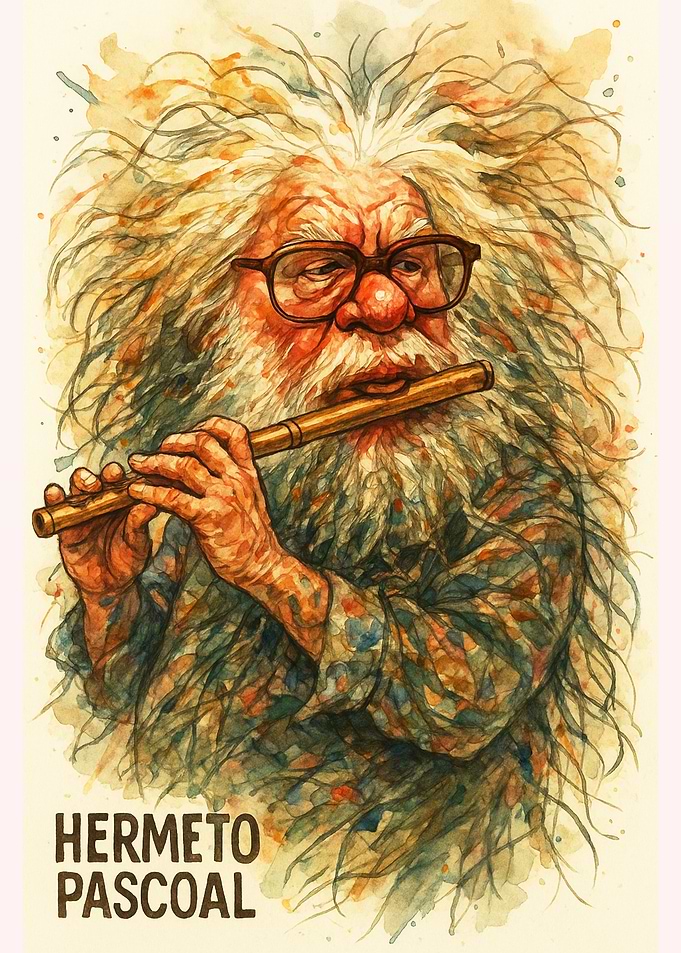 Hermeto Pascoal Watercolor Portrait