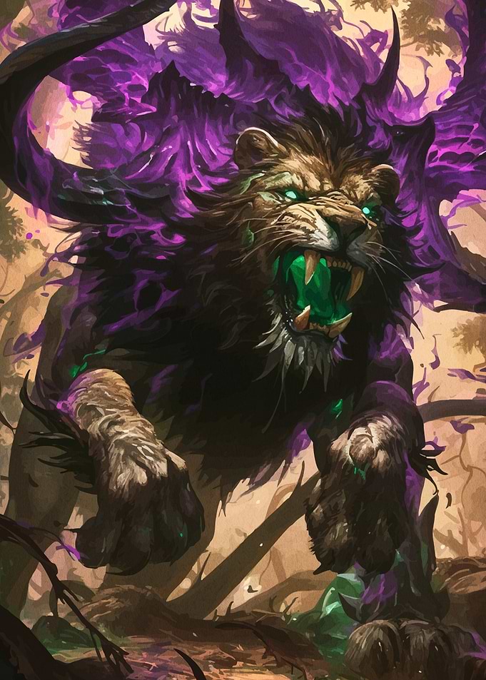 Fantasy Lion Purple Energy