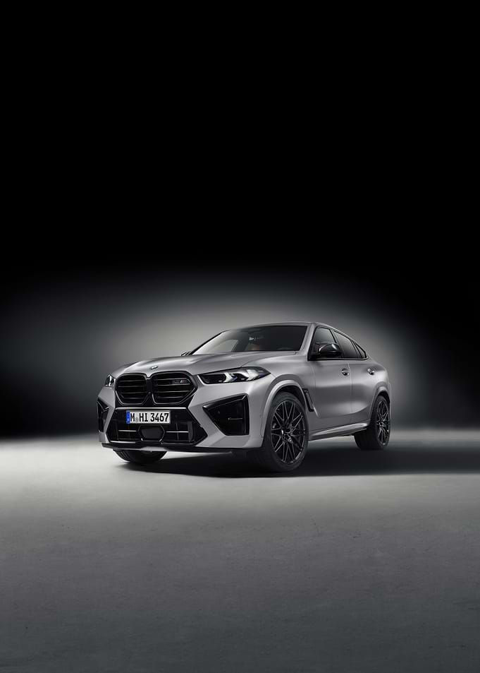 Silver BMW X6 on Dark Background