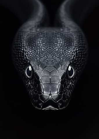 Black Snake Portrait