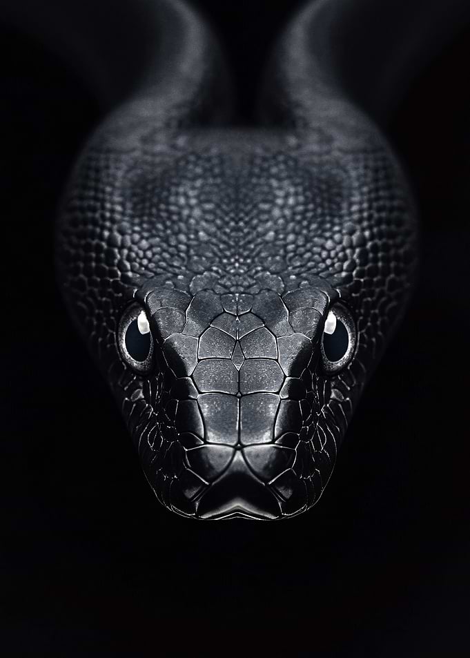 Black Snake Portrait