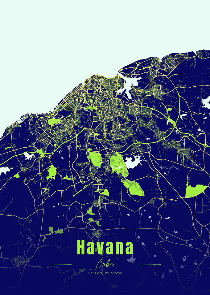Havana Cuba City Map