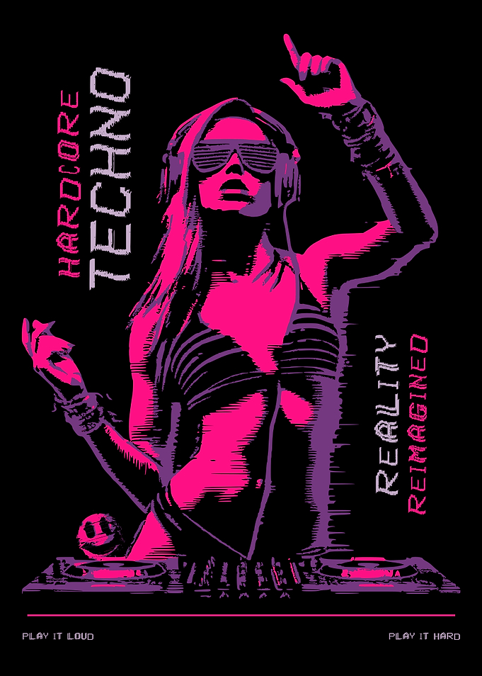 Hardcore Techno DJ Girl