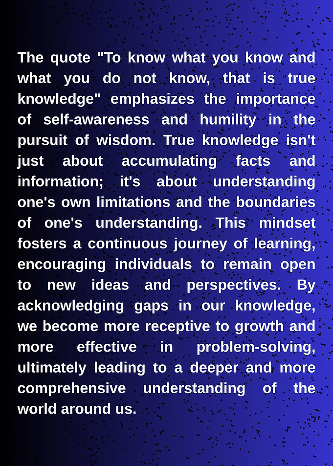 Wisdom Quote on Knowledge and Humility