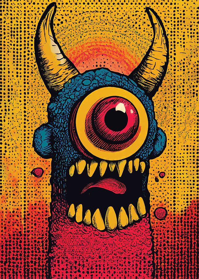 One-Eyed Monster Illustration