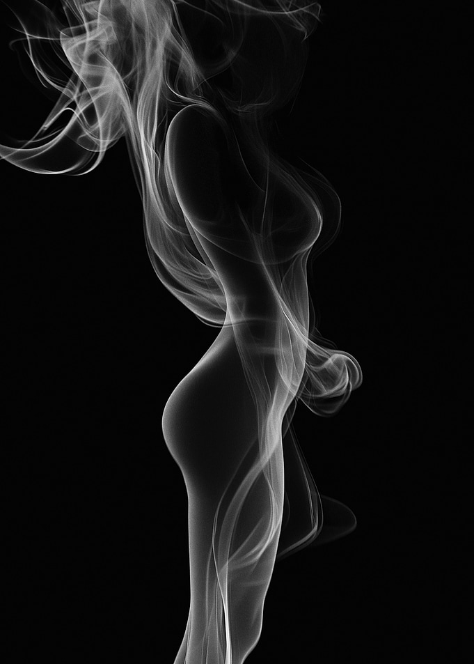 Smoke Woman Silhouette