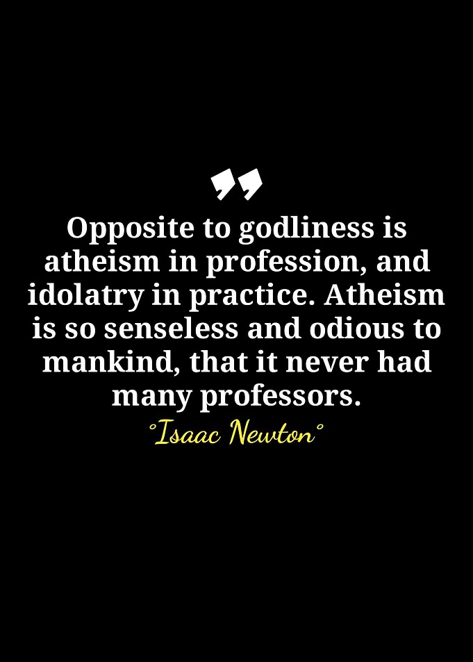 Isaac Newton Quote on Atheism