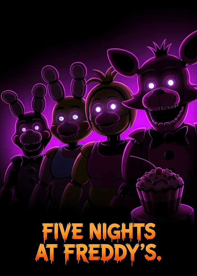 Five Nights at Freddy's characters poster