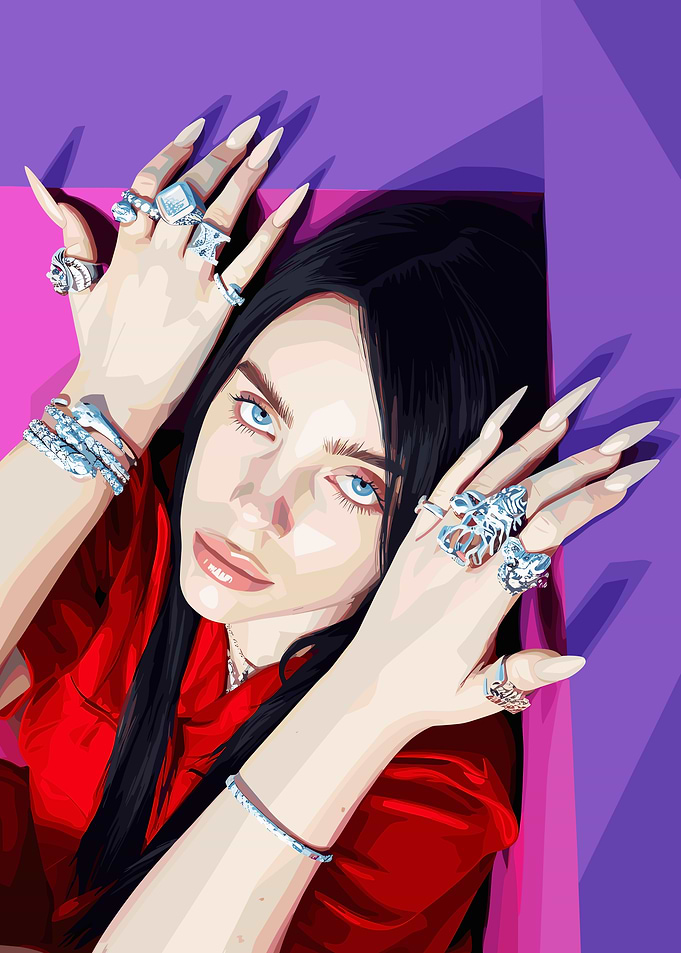Billie Eilish Portrait art
