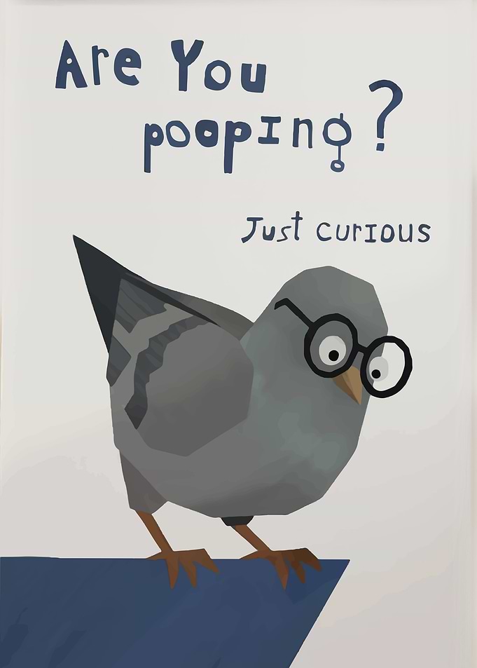Are You Pooping Poster Funny Bathroom