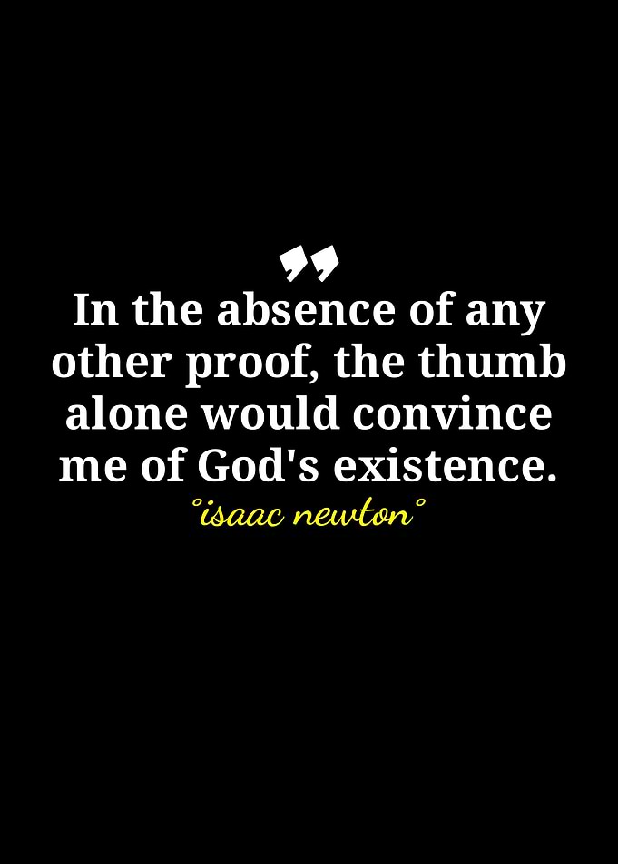Isaac Newton Quote on God's Existence