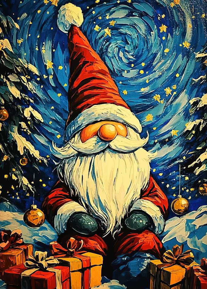 Christmas Gnome Gifts Painting