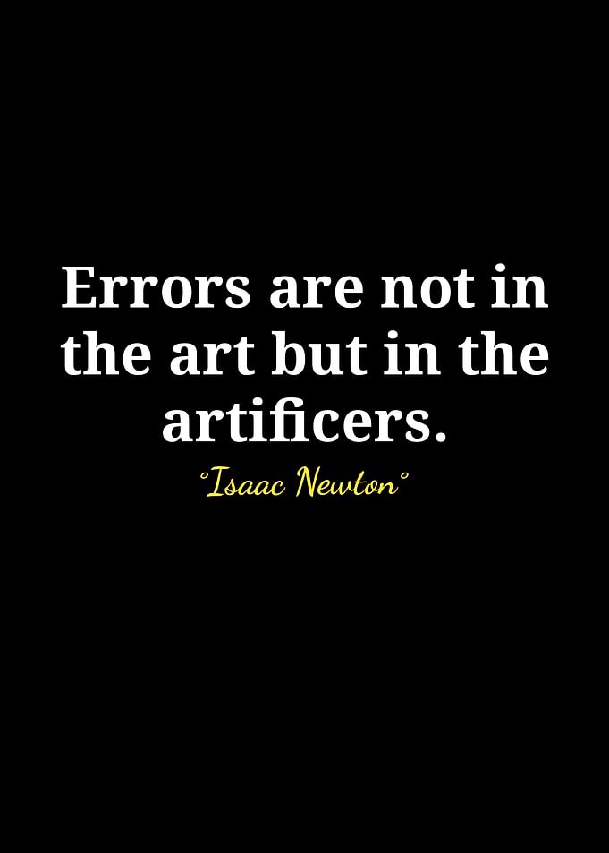 Errors are not in the art