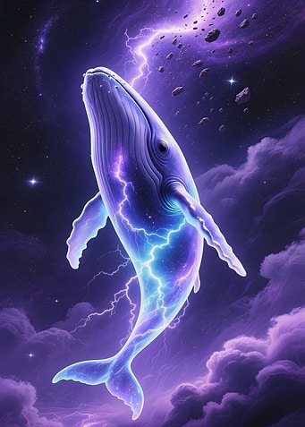 Electric Whale in Space