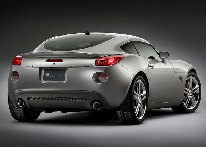 Silver Pontiac Solstice Coupe Rear View