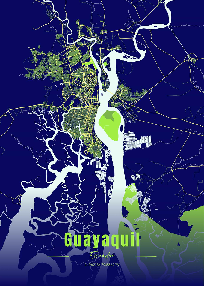 Guayaquil, Ecuador City Map