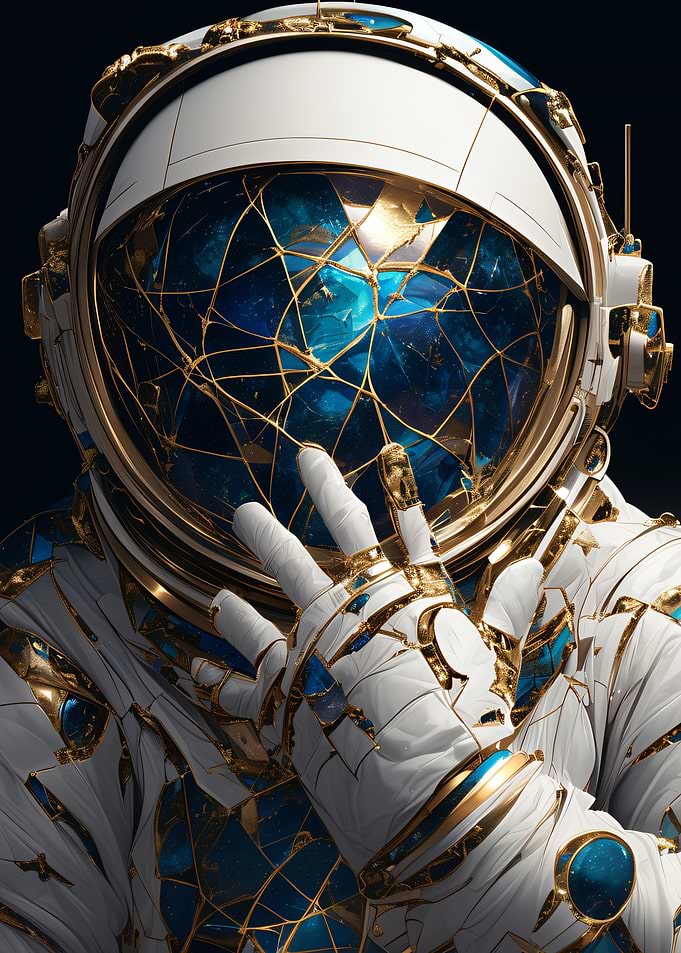 Astronaut with Peace Sign