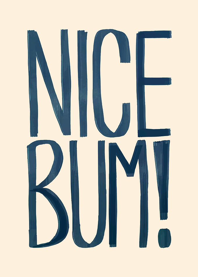 Nice Bum Print - Funny Bathroom