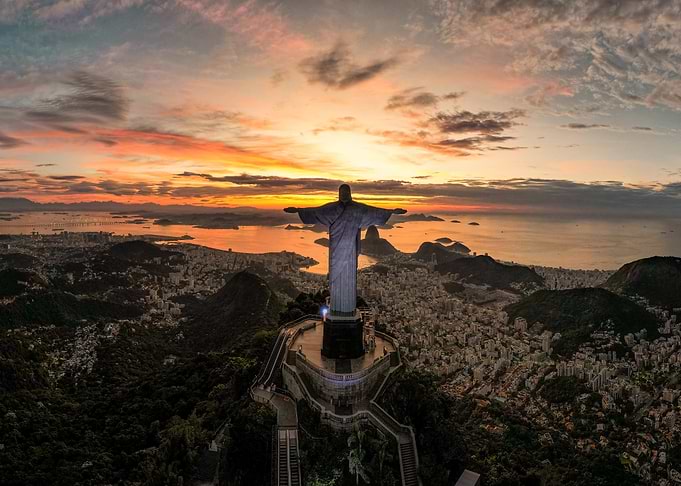 Christ the Redeemer of a Sunrise