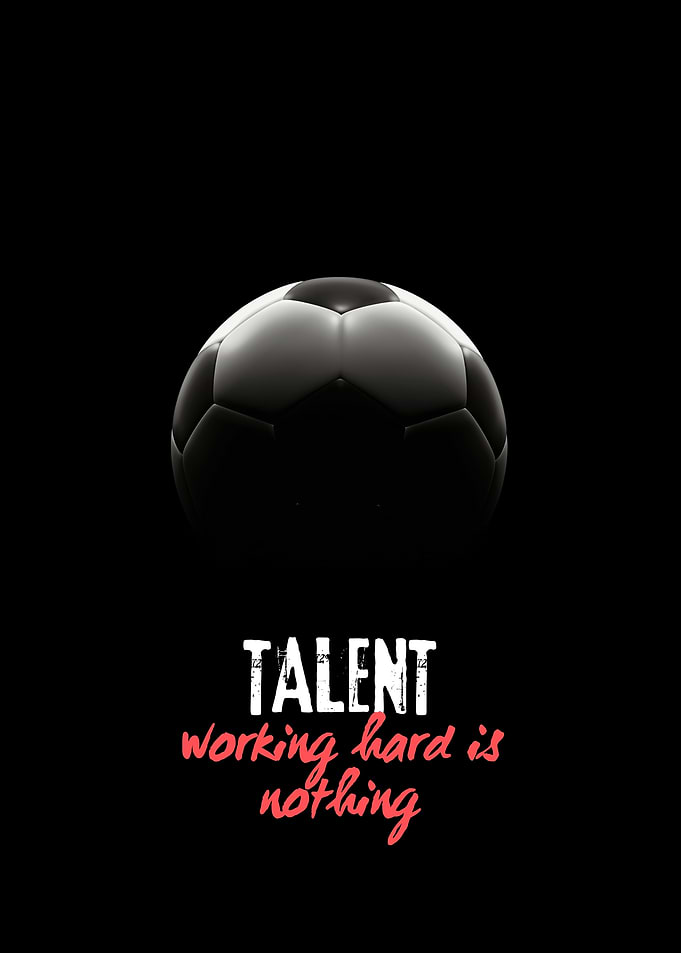 Soccer Ball with Motivational Text