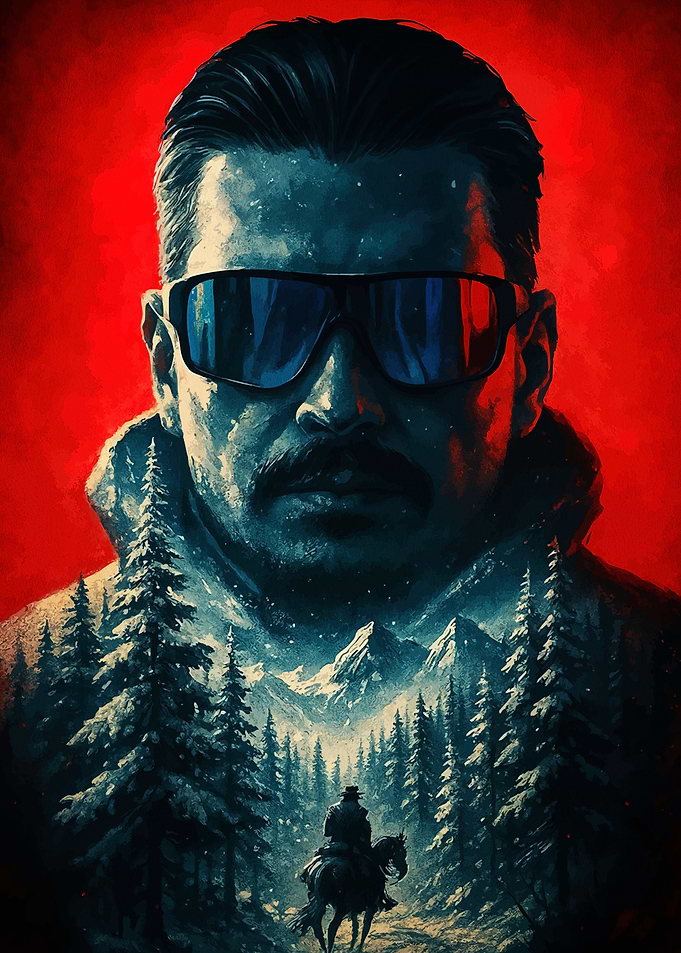 Man Mountain Landscape Portrait