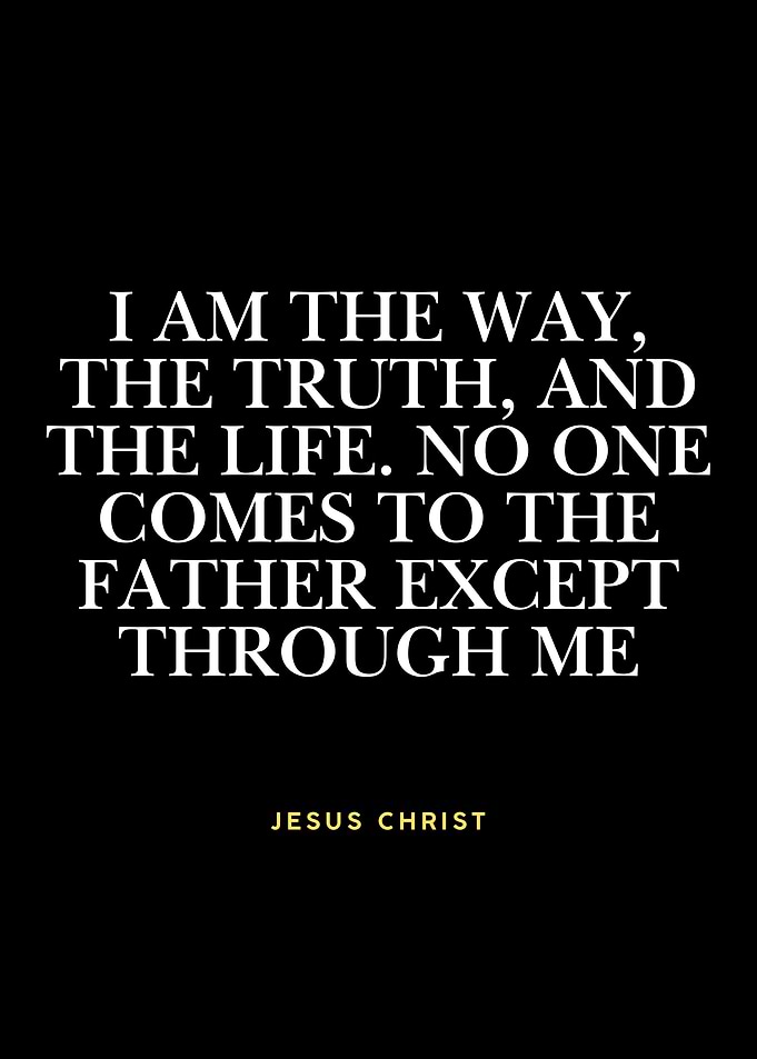 Jesus Christ Quote on Black