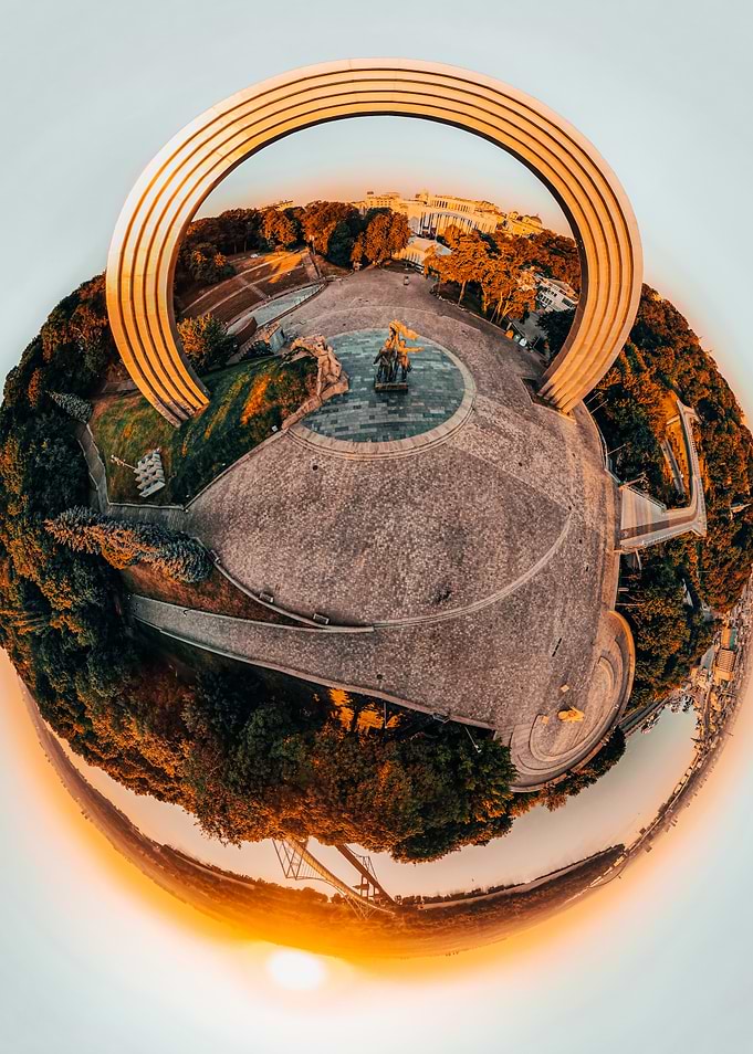 Arch of not Reality in Kyiv, Ukraine