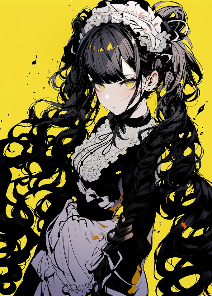 Anime Girl in Maid Outfit