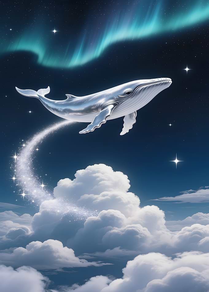 Whale in the Night Sky