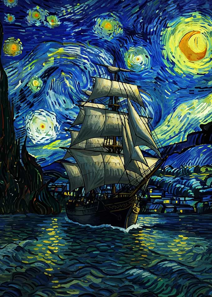 Starry Night Ship