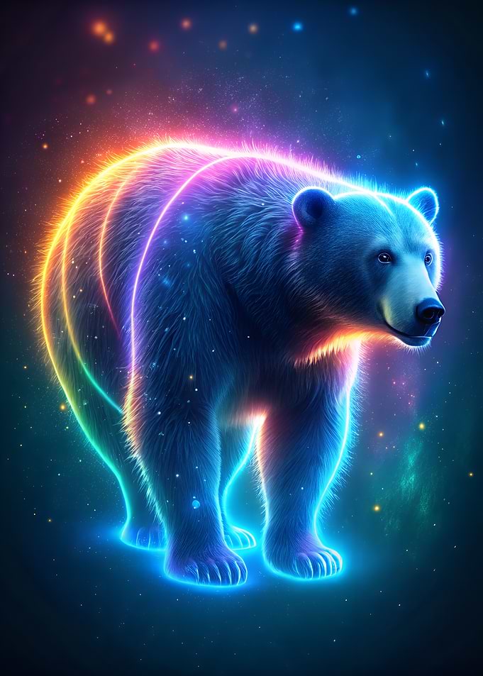 Neon Polar Bear