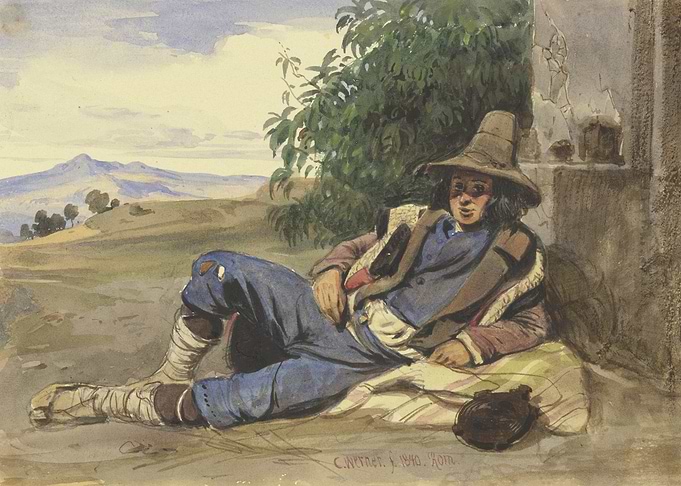 Savoyarde, lying on the ground