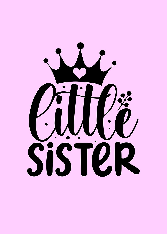 Little Sister Crown Pink Graphic