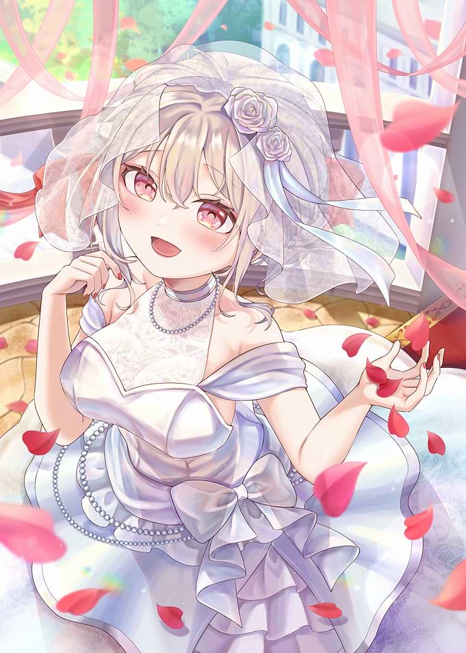 Anime Girl in Wedding Dress
