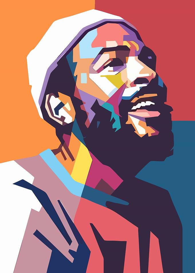 Marvin gaye Colorful Portrait