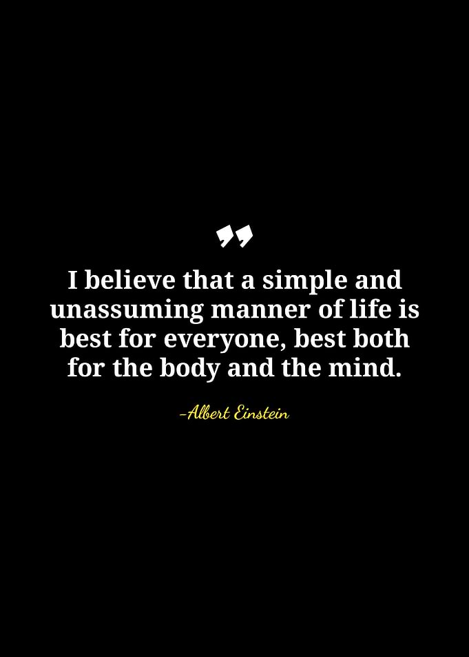 Albert Einstein Quote on Simple Life