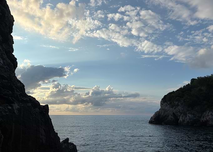 Ocean With cliffs and Clouds