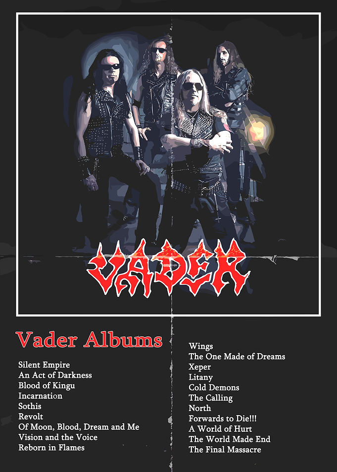 Vader Band Album List Poster