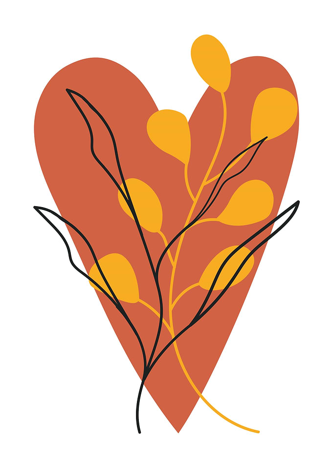 Heart with Floral Design