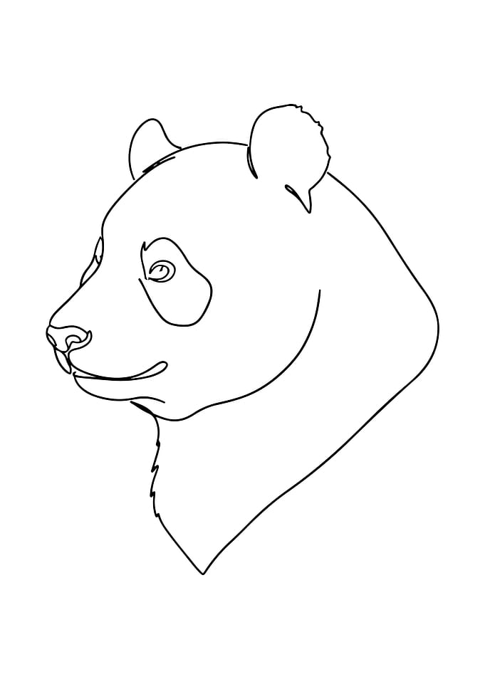 Panda Head Outline