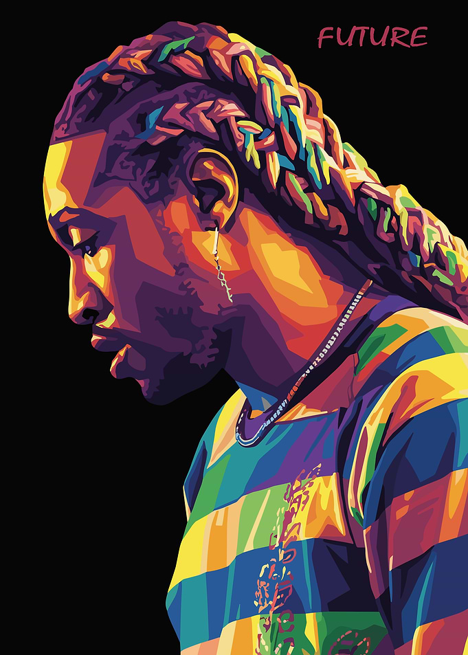 Future Portrait Colorful Pop Art