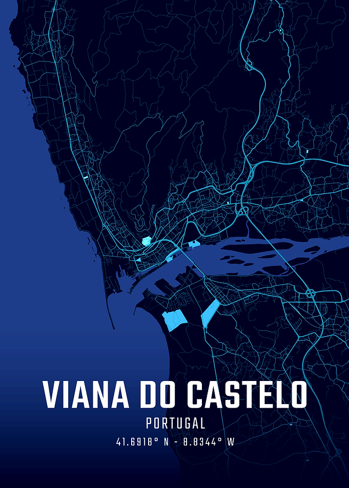 Viana do Castelo Midnight City Map