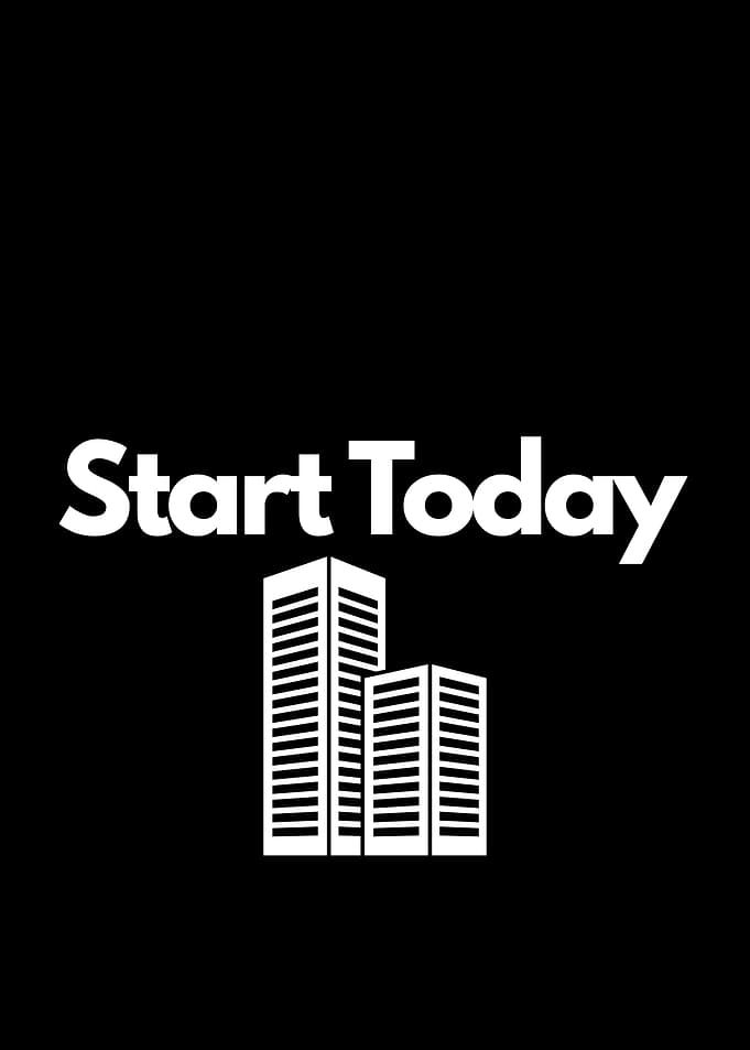 Start Today: Minimalist Cityscape motivation