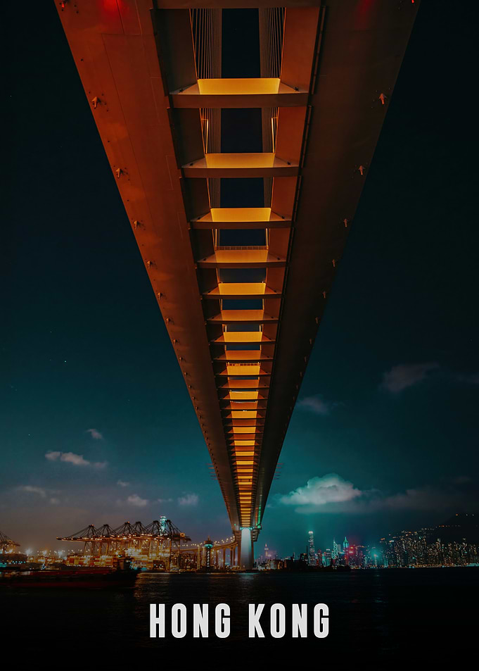 Hong Kong Bridge at Night